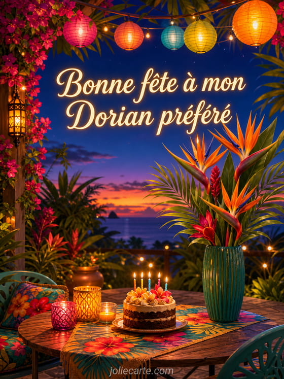 Carte bonne fĂȘte Dorian
