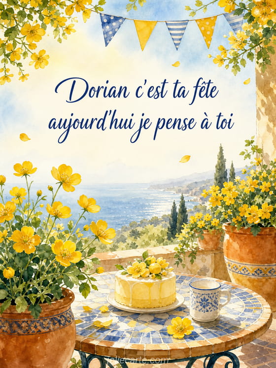 Carte bonne fĂȘte Dorian