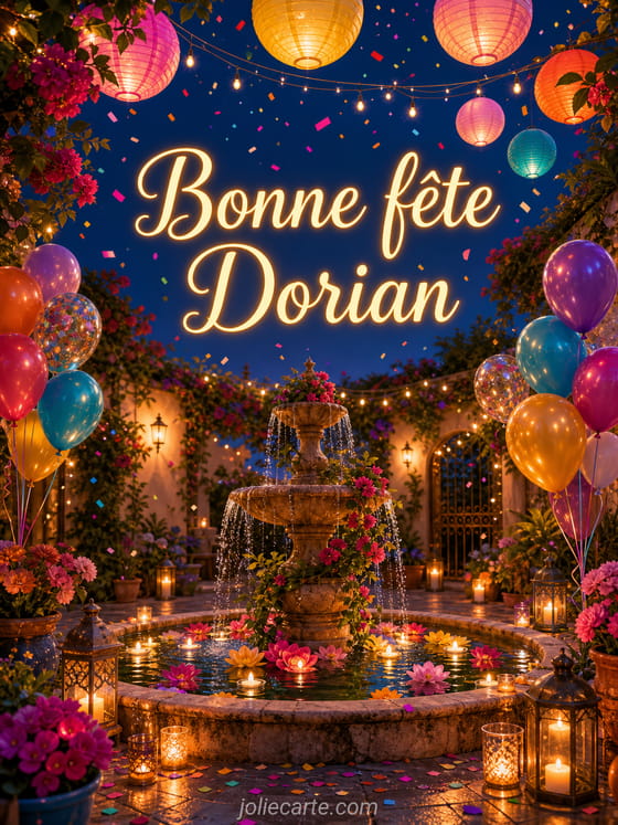 Carte bonne fĂȘte Dorian