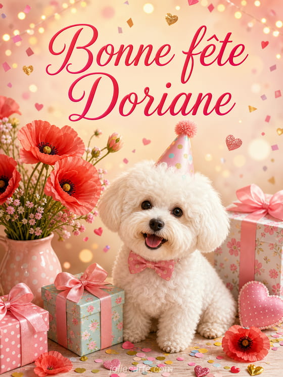 Carte bonne fĂȘte Doriane