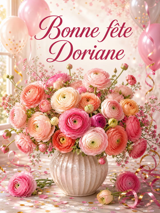 Carte bonne fĂȘte Doriane