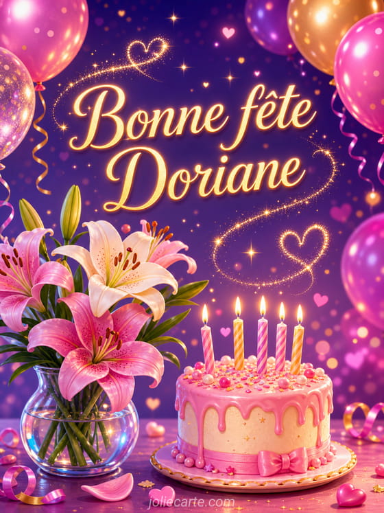 Carte bonne fĂȘte Doriane