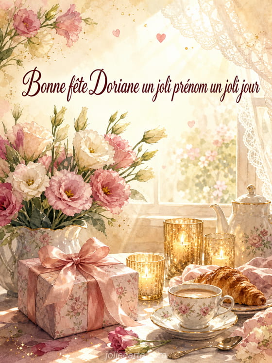 Carte bonne fĂȘte Doriane