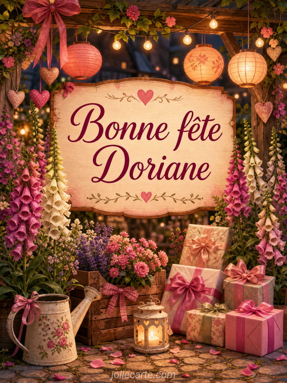 Carte bonne fĂȘte Doriane