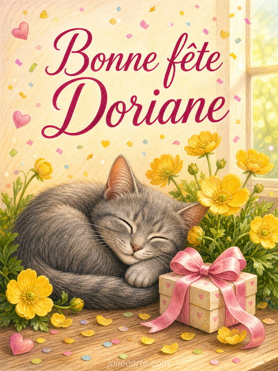 Carte bonne fĂȘte Doriane
