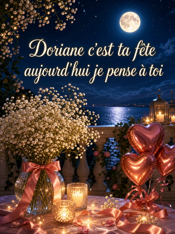 Carte bonne fĂȘte Doriane