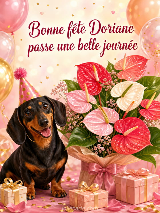 Carte bonne fĂȘte Doriane