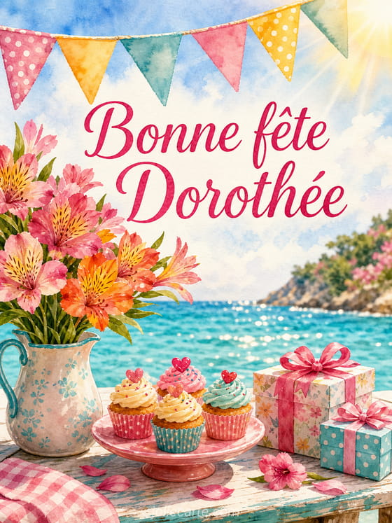 Carte bonne fĂȘte DorothĂ©e