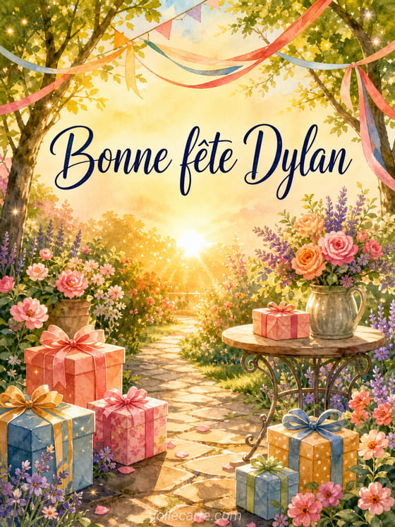 Carte bonne fête Dylan