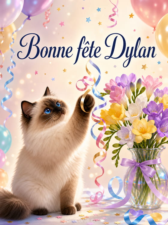Carte bonne fête Dylan