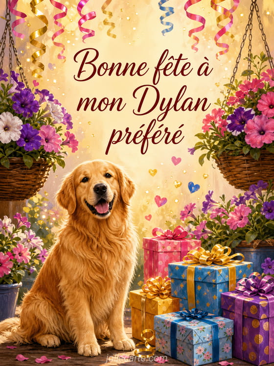 Carte bonne fête Dylan