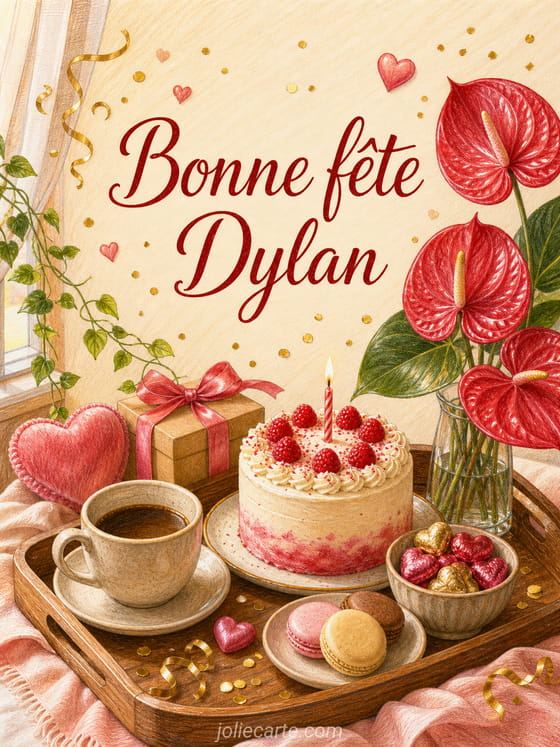 Carte bonne fête Dylan