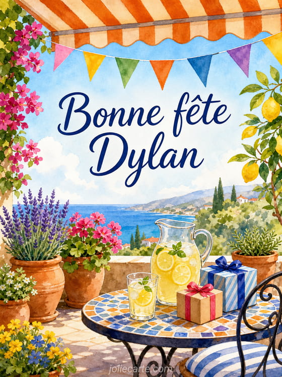Carte bonne fête Dylan