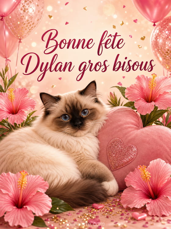 Carte bonne fête Dylan