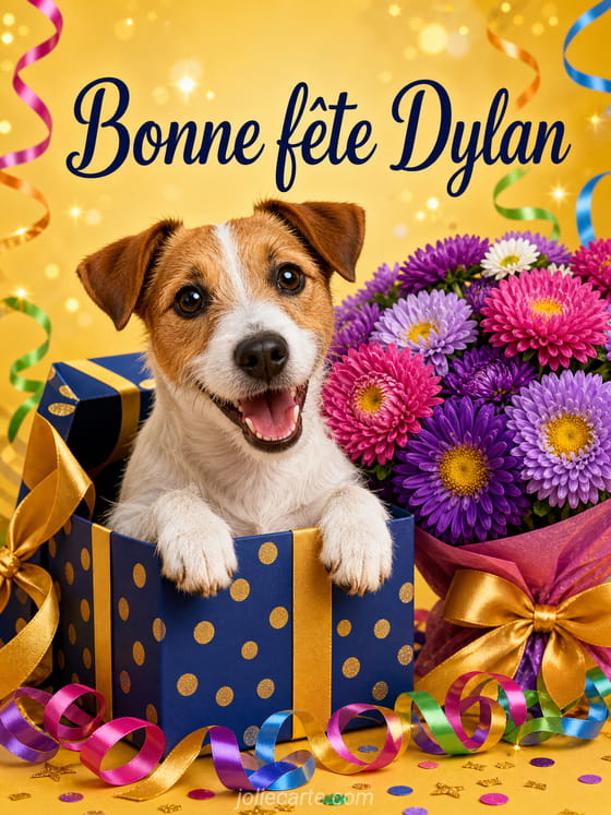 Carte bonne fête Dylan