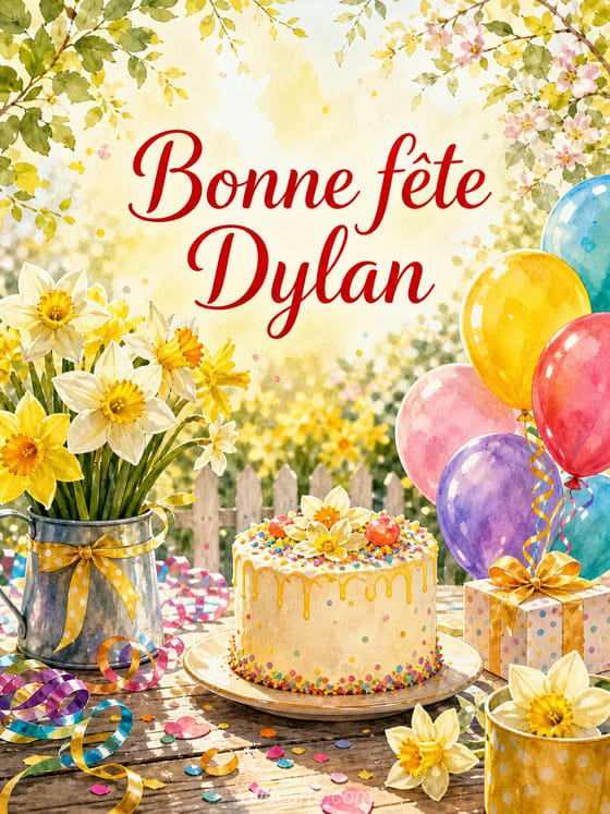 Carte bonne fête Dylan