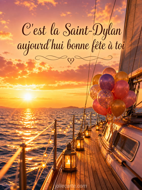 Carte bonne fête Dylan