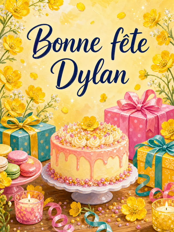 Carte bonne fête Dylan