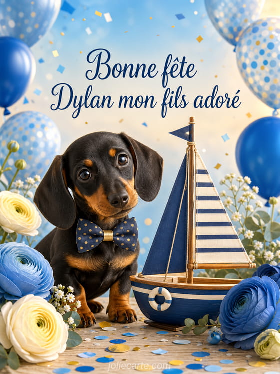 Carte bonne fête Dylan