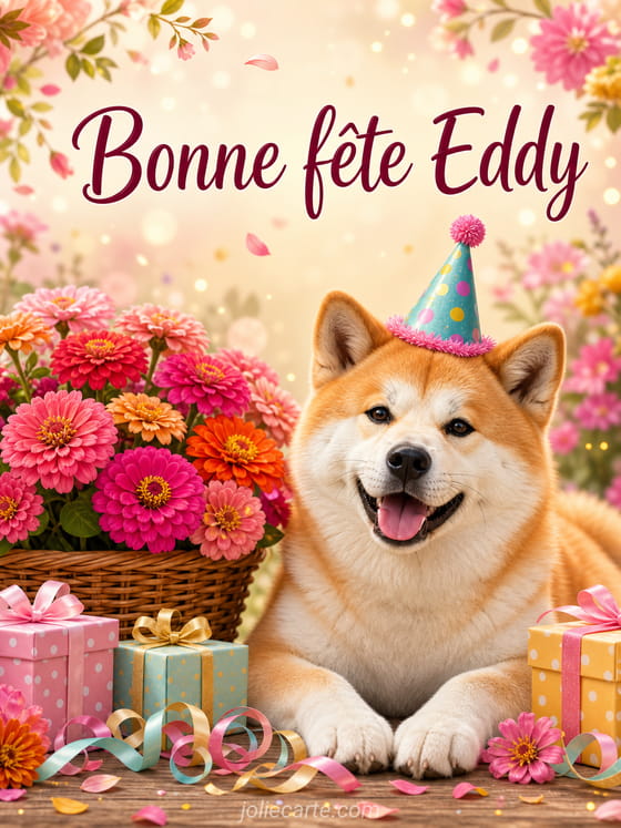 Carte bonne fête Eddy