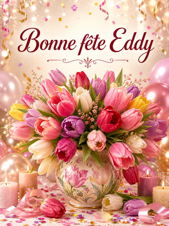 Carte bonne fête Eddy