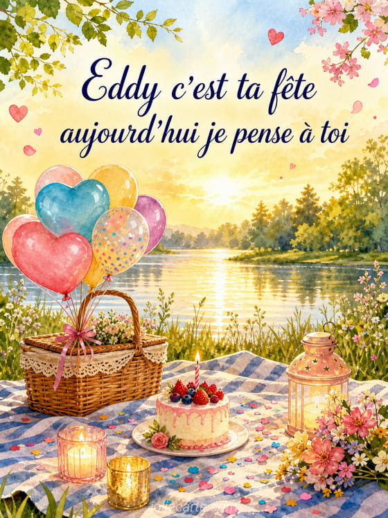 Carte bonne fête Eddy