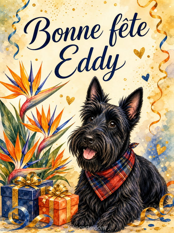 Carte bonne fête Eddy