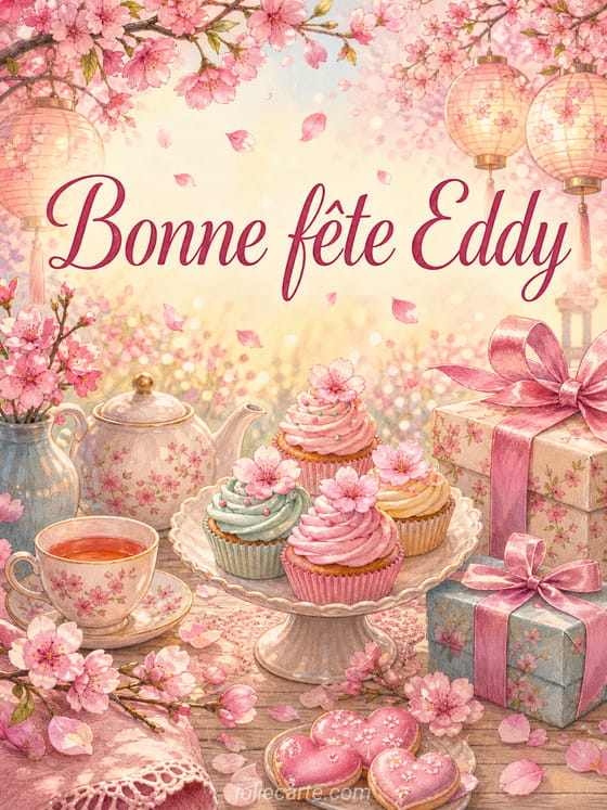 Carte bonne fête Eddy