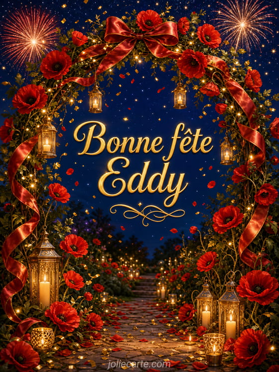 Carte bonne fête Eddy