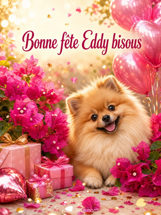 Carte bonne fête Eddy