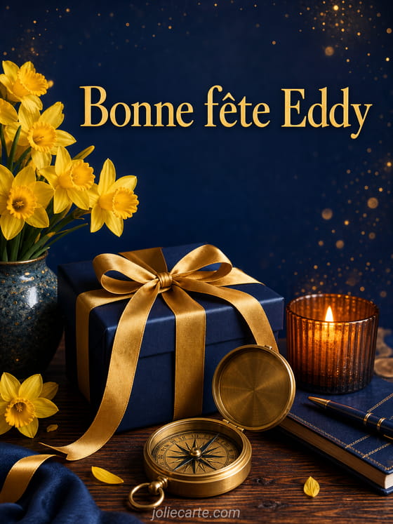 Carte bonne fête Eddy
