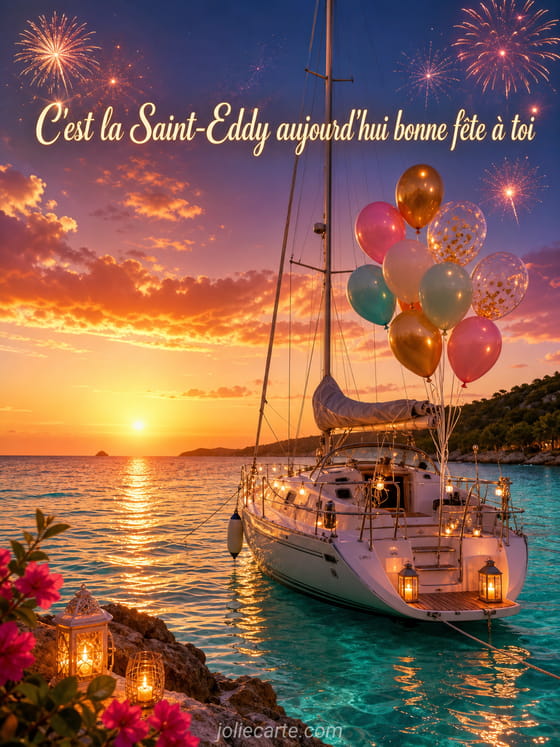 Carte bonne fête Eddy
