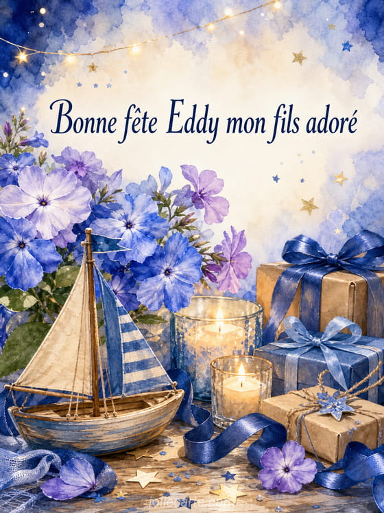 Carte bonne fête Eddy