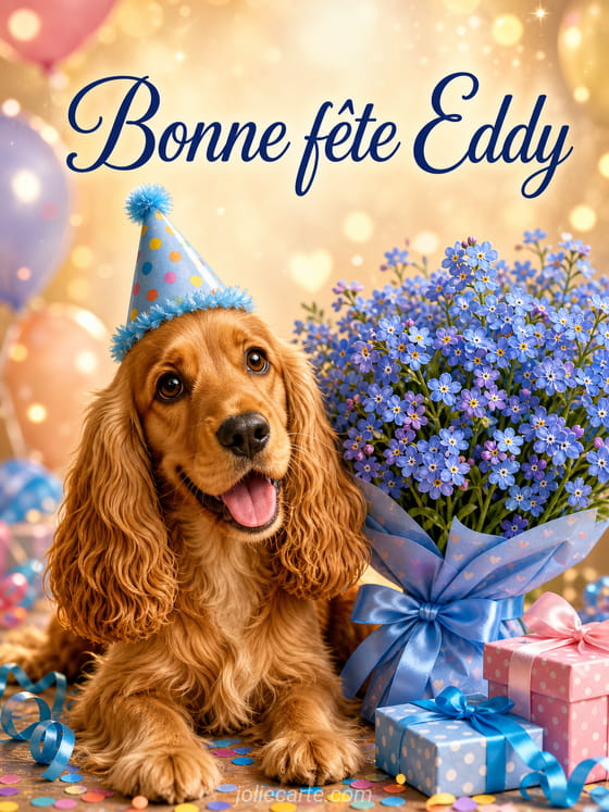 Carte bonne fête Eddy