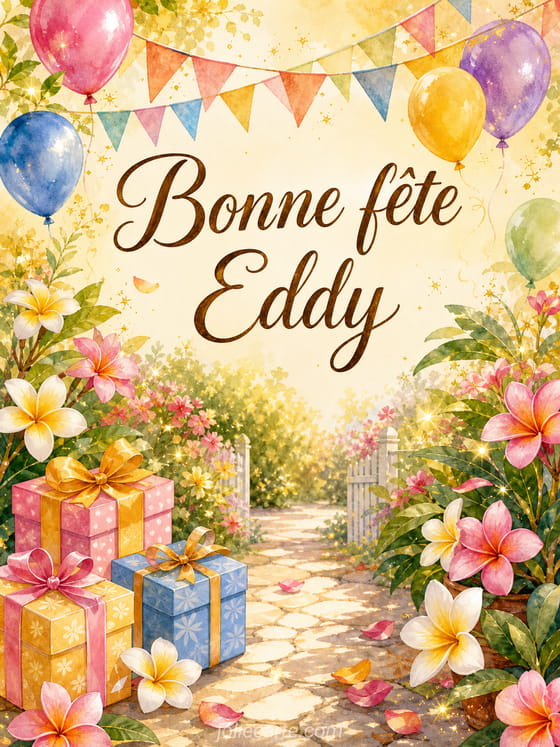 Carte bonne fête Eddy