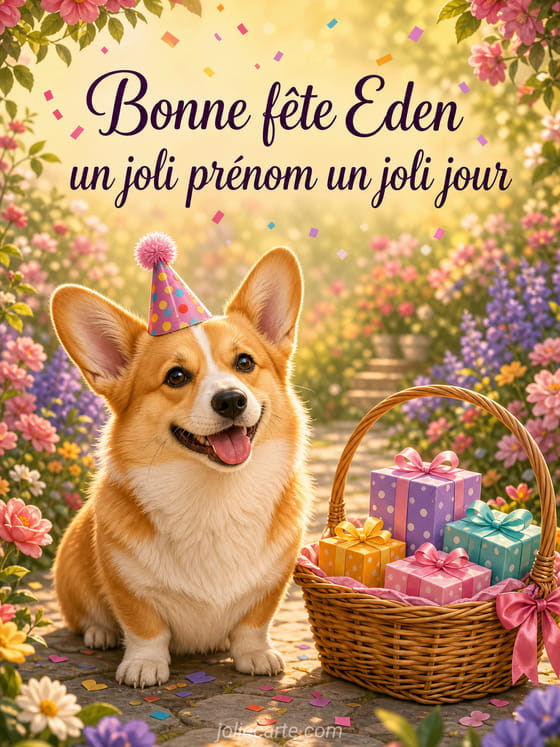 Carte bonne fête Eden