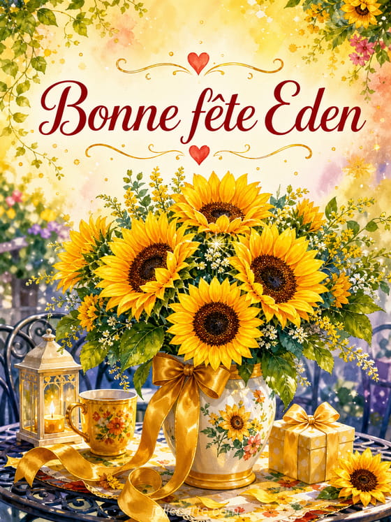 Carte bonne fête Eden