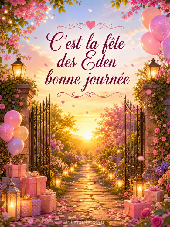 Carte bonne fête Eden