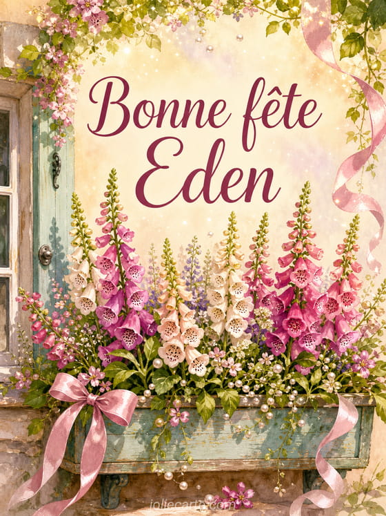 Carte bonne fête Eden