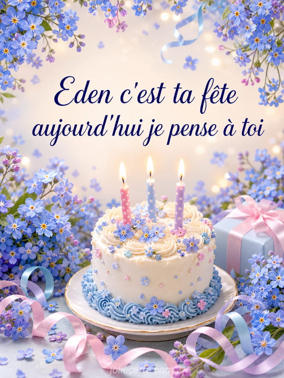 Carte bonne fête Eden