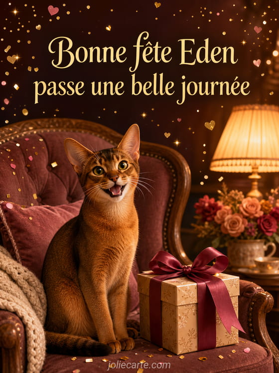 Carte bonne fête Eden