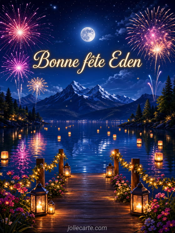 Carte bonne fête Eden
