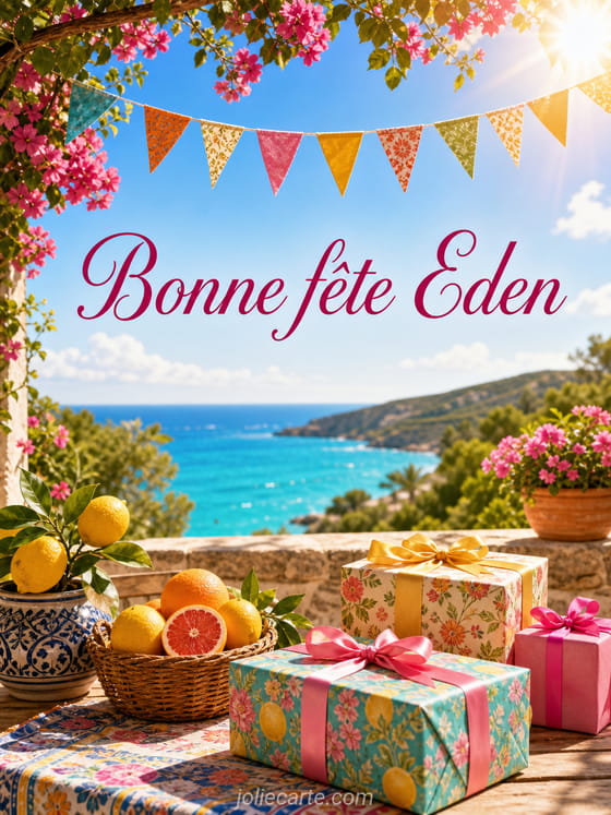 Carte bonne fête Eden