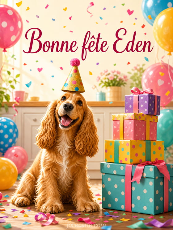 Carte bonne fête Eden