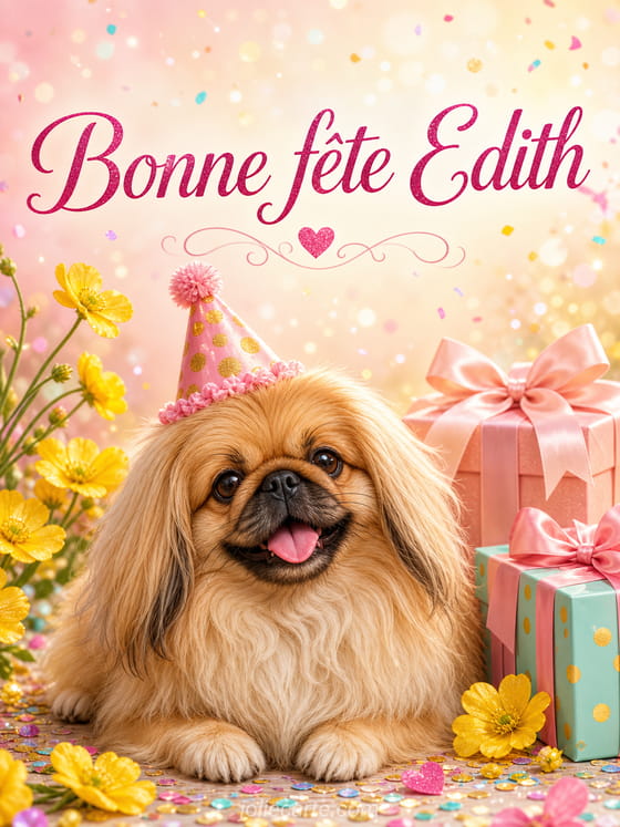 Carte bonne fête Edith