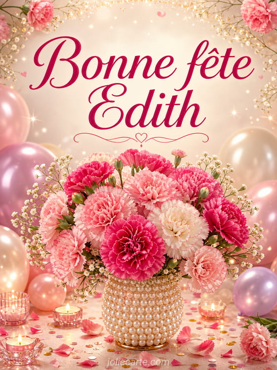 Carte bonne fête Edith
