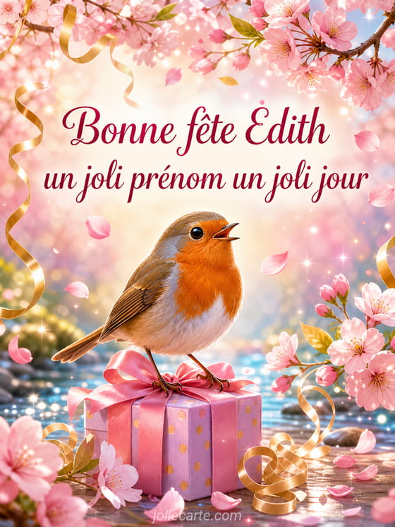 Carte bonne fête Edith