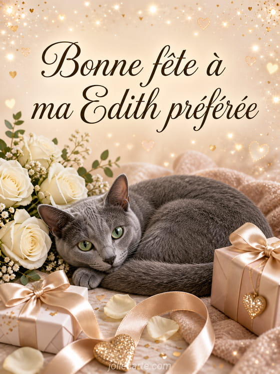 Carte bonne fête Edith