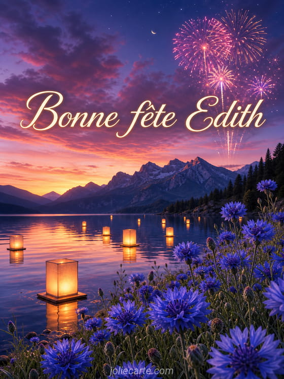 Carte bonne fête Edith