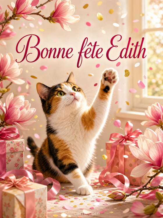Carte bonne fête Edith